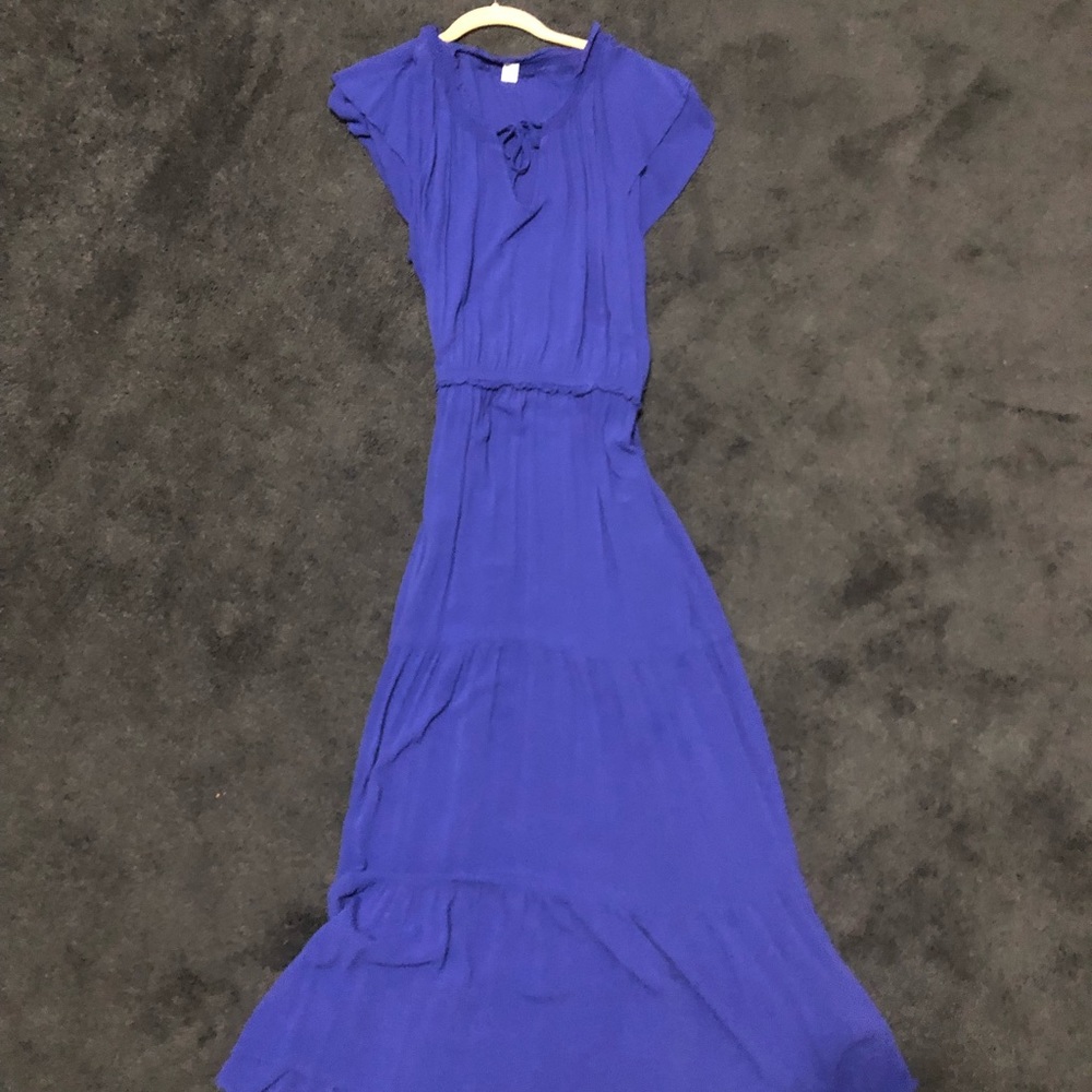 Purple keyhole maxi dress